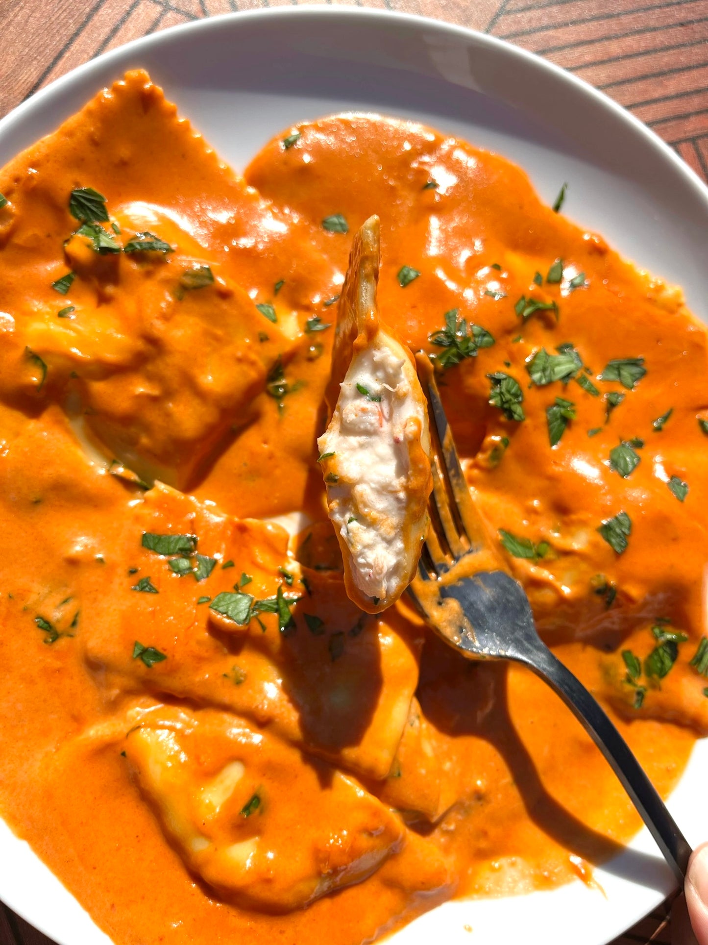 5/17 Lobster Ravioli with Vodka Sauce