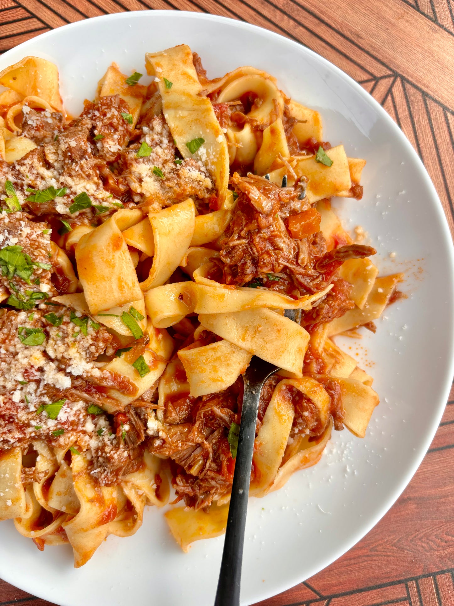 11/2 Braised Beef Pappardelle with Parmesan and Parsley